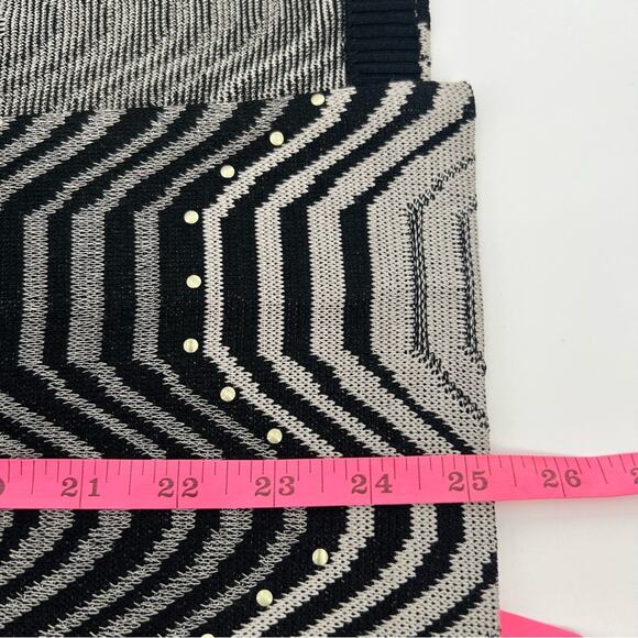 Ming Wang wavy striped studded cardigan sz L - Picture 3 of 6